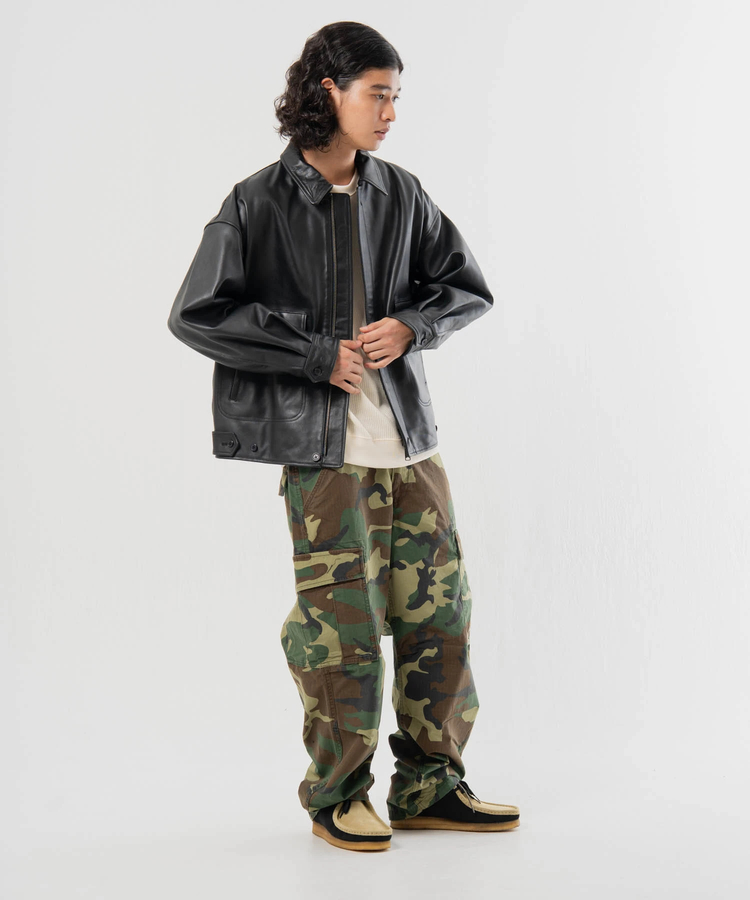 JACKROSE(ジャックローズ) |【SKOOKUM×JACKROSE】 BUFFARO CALF フライト ZIP ブルゾン(MENS)