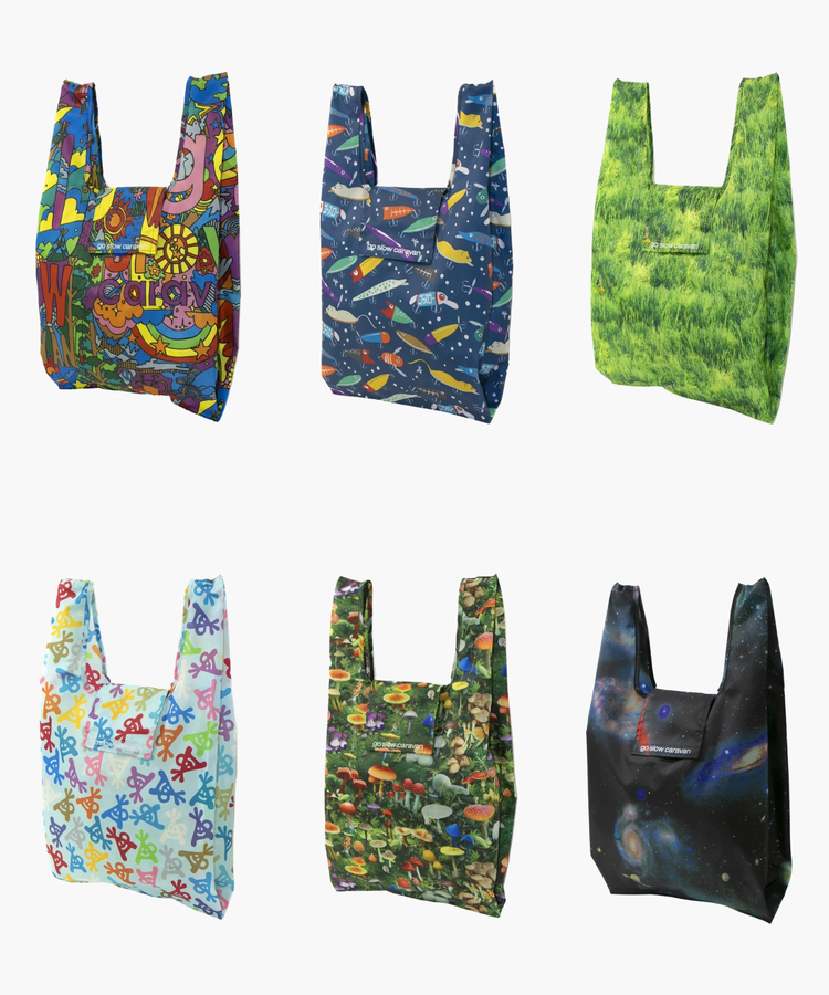 go slow caravan(ゴースローキャラバン) |GSC 総柄 ECO TOTE BAG M
