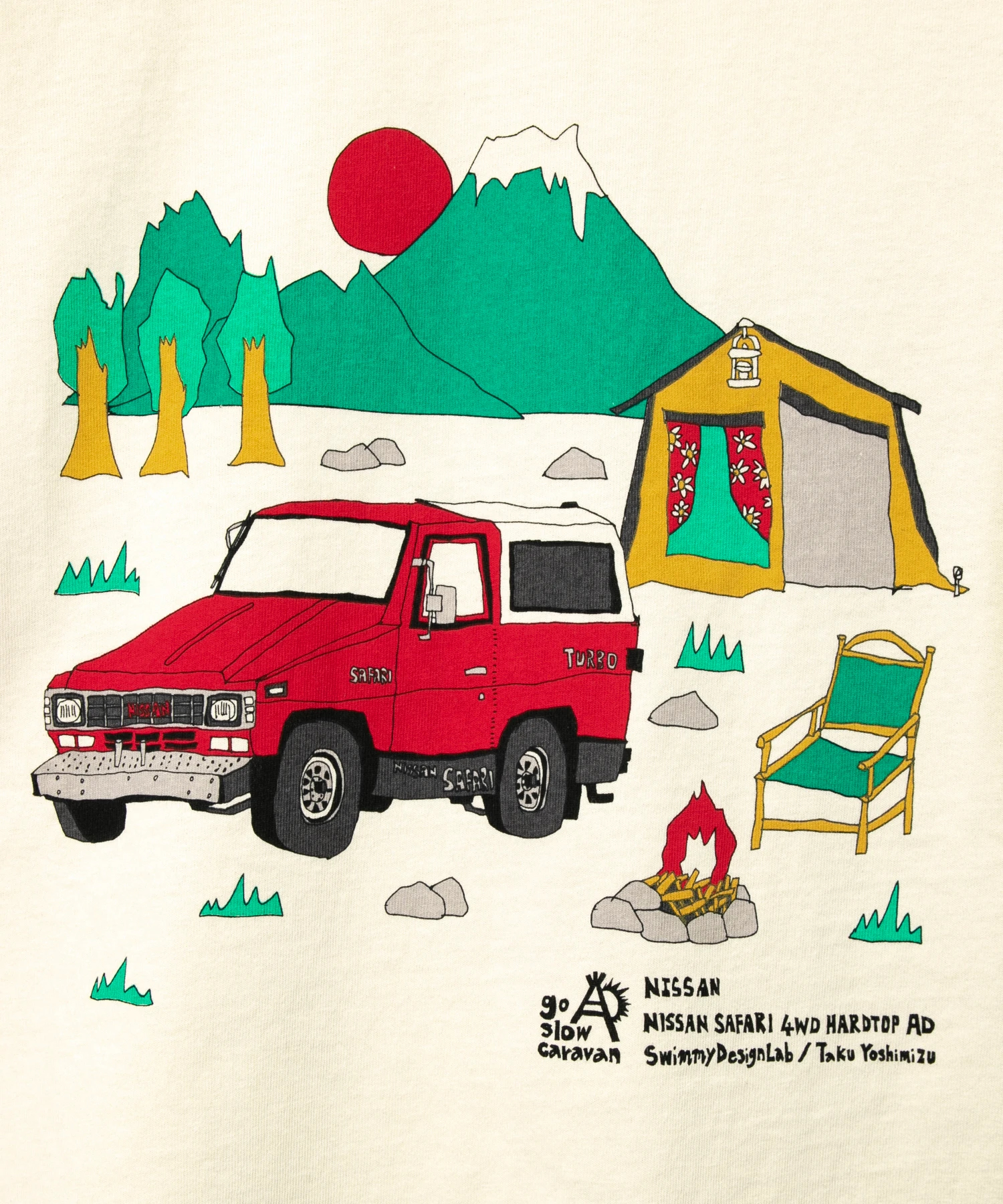 【 NISSAN×go slow caravan 】USA/C SAFARI TEE (MENS