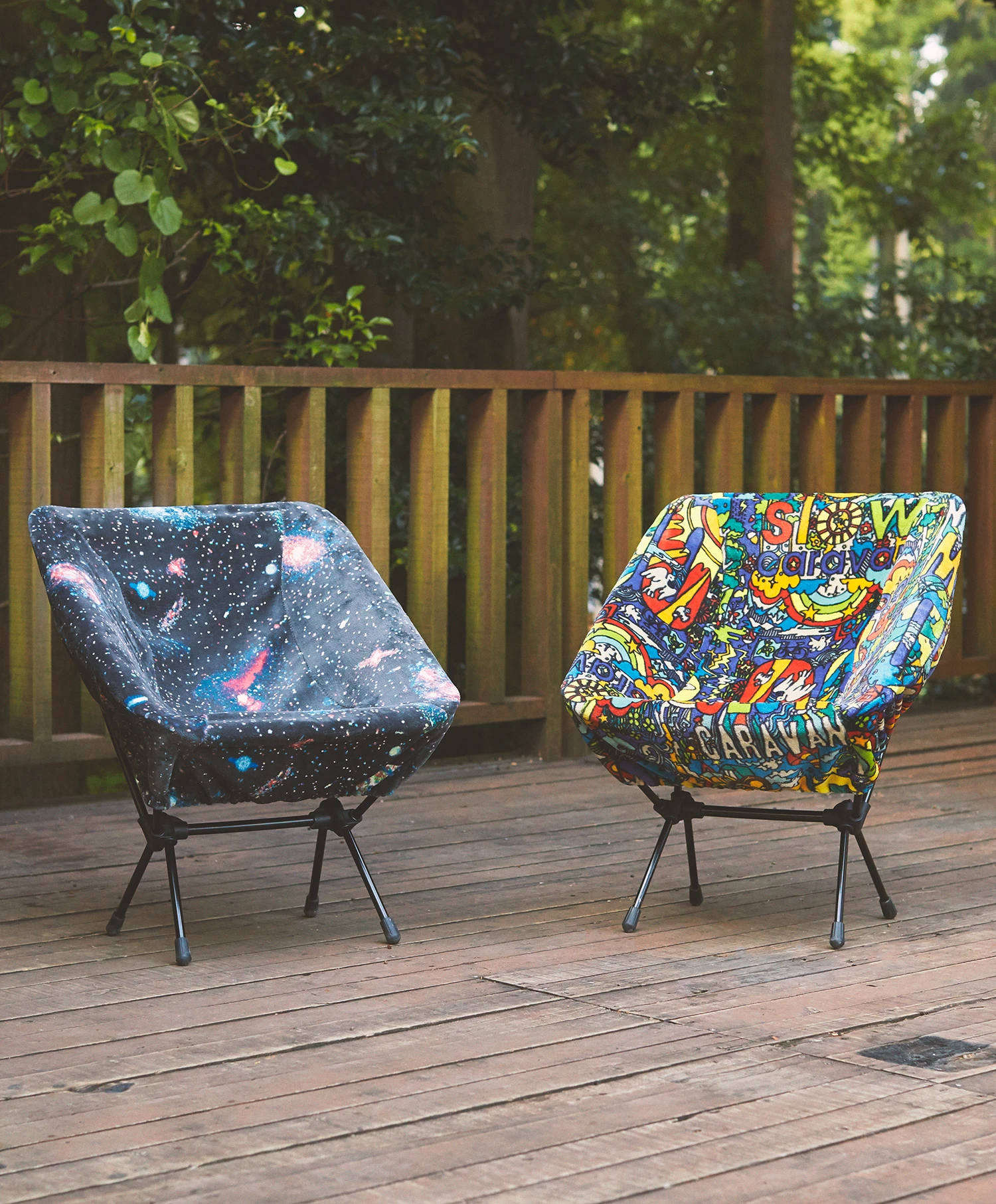 go slow caravan 木目柄　椅子 Oregonian Camper×go slow caravan】総柄 難燃ファイヤープルーフ