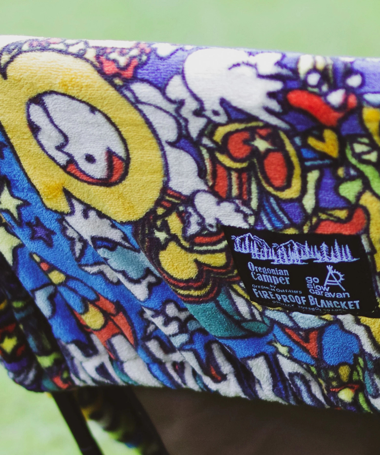 go slow caravan(ゴースローキャラバン) |【Oregonian Camper×go slow caravan】総柄 難燃ファイヤープルーフ コンパクトチェアカバー