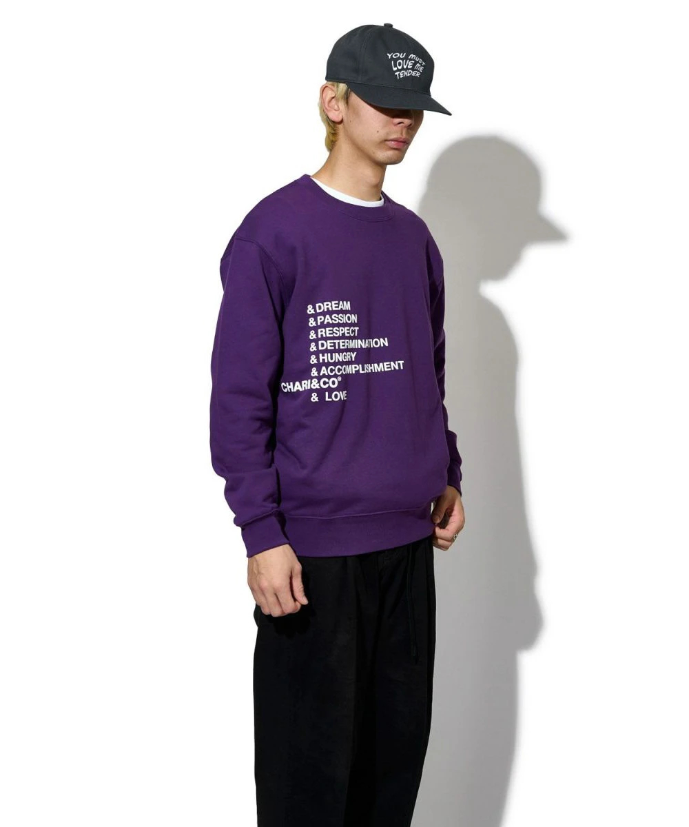 CHARI&CO/チャリアンドコー MINDSET CREWNECK SWEATS (MENS