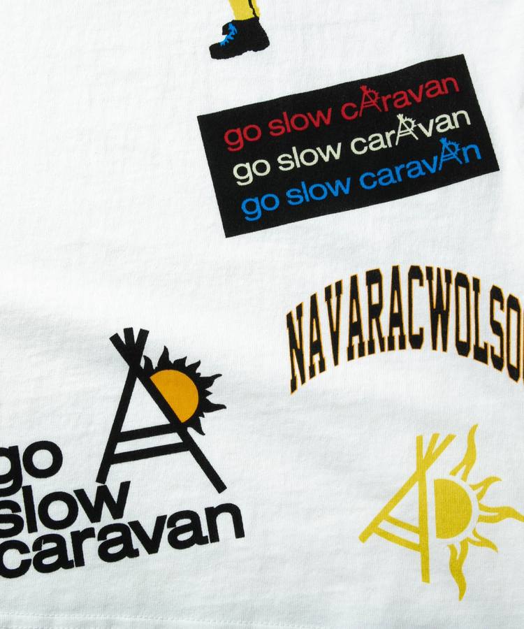 go slow caravan(ゴースローキャラバン) |USA/C gsc LOGO 色々バックプリントゆったりTEE (MENS)