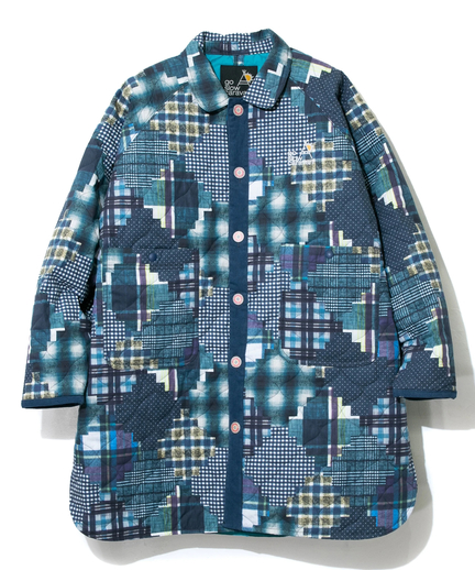 go slow 吠え caravan クレイジーカラー マルチカラー ダッフルコート 