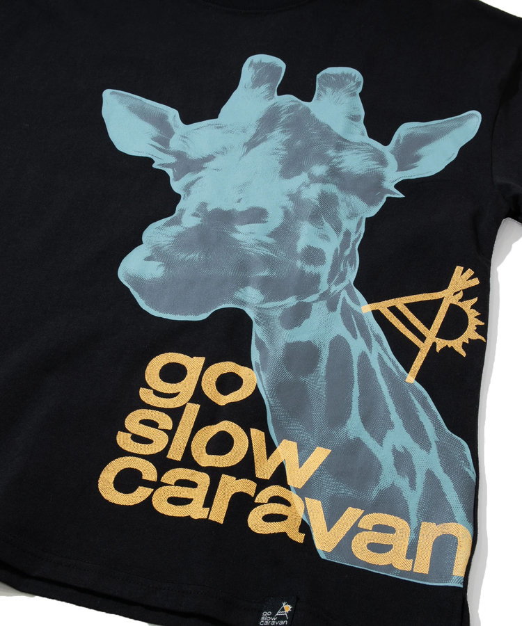 go slow caravan(ゴースローキャラバン) |USA/C キリンLOGO BIG 6分袖 TEE (MENS)