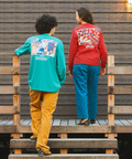 go slow caravan(ゴースローキャラバン) |USA/C gsc コンセプトカラースクエアLOGOバックプリント ロングスリーブTEE (MENS)