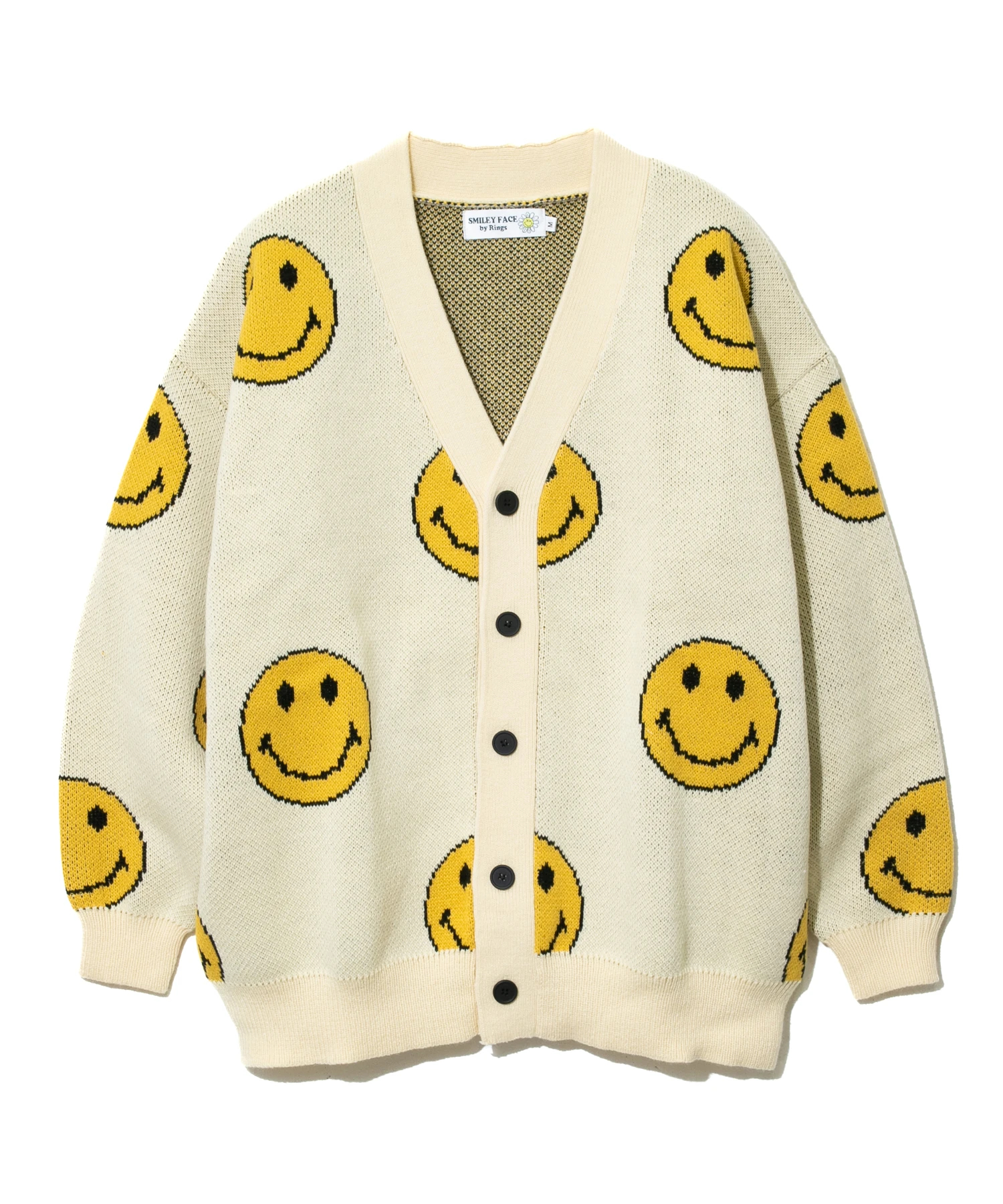 SMILEY FACE/スマイリーフェイス 総柄ニットカーデ (MENS