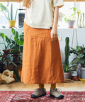 go slow caravan(ゴースローキャラバン) |LINEN/COTTON脇ポケスカート (WOMENS)