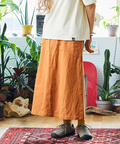 go slow caravan(ゴースローキャラバン) |LINEN/COTTON脇ポケスカート (WOMENS)