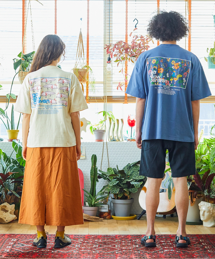 go slow caravan(ゴースローキャラバン) |LINEN/COTTON脇ポケスカート (WOMENS)