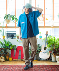 go slow caravan(ゴースローキャラバン) |T/Rストレッチ1ポイント刺繍O/Pシャツ (MENS/WOMENS)