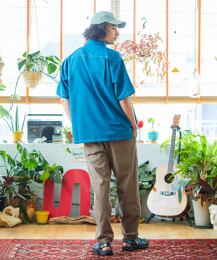 T/Rストレッチ1ポイント刺繍O/Pシャツ (MENS/WOMENS