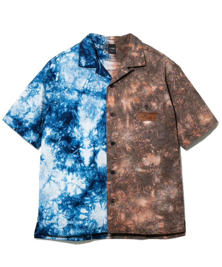 go slow caravan(ゴースローキャラバン) |【GSC別注】devadurga/デヴァドゥルガ 藍x泥 WIDE SHIRT (MENS/WOMENS)