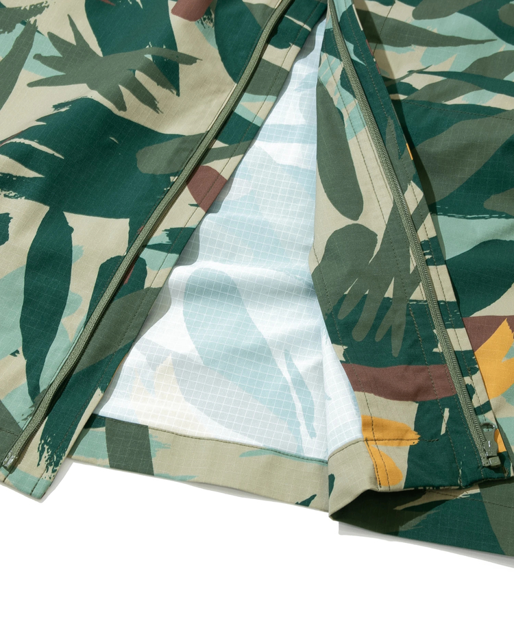 WILDTHINGS/ワイルドシングス GRAIN RIP S/S ZIP SHIRT (MENS