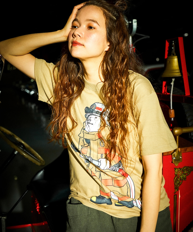 go slow caravan(ゴースローキャラバン) |消防士クマ TEE (MENS)