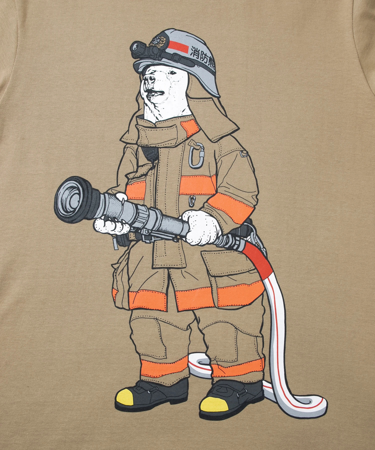 go slow caravan(ゴースローキャラバン) |消防士クマ TEE (MENS)