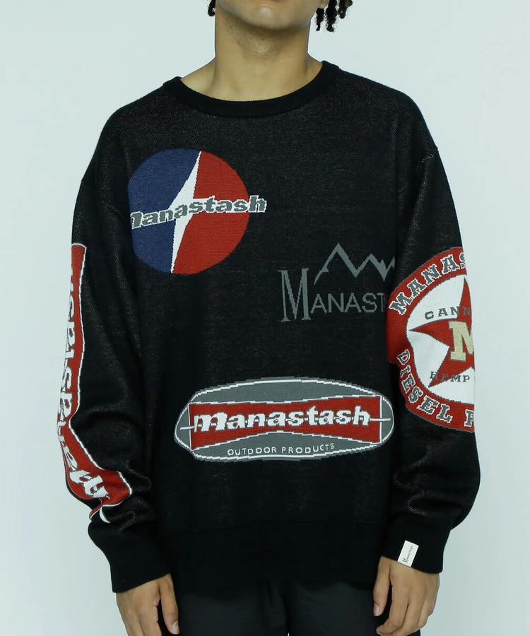 MANASTASH/マナスタッシュ MULTI CLASSIC LOGO CREWNECK KNIT (MENS