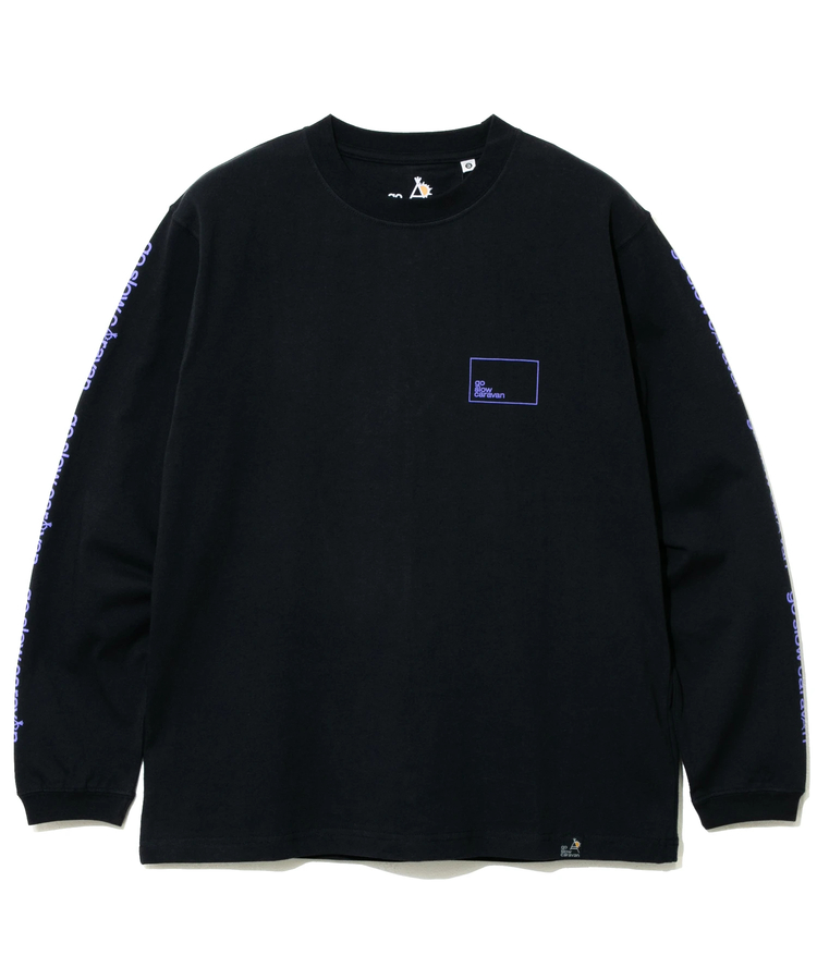 USA/C スクエアLOGOバックプリント ロングスリーブTEE (MENS