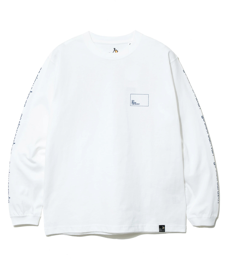 USA/C スクエアLOGOバックプリント ロングスリーブTEE (MENS