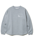 go slow caravan(ゴースローキャラバン) |eco lead 裏起毛 スクエアLOGOラウンドクルーネック (MENS)