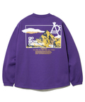 go slow caravan(ゴースローキャラバン) |eco lead 裏起毛 スクエアLOGOラウンドクルーネック (MENS)