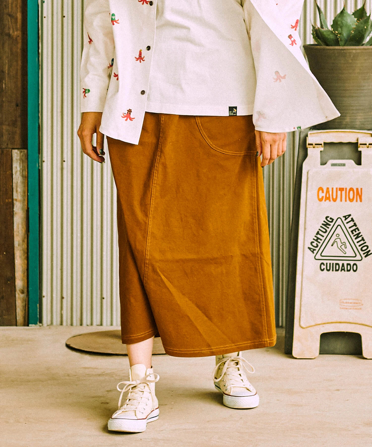 go slow caravan(ゴースローキャラバン) | ストレッチキャンバス脇ポケスカート (WOMENS)