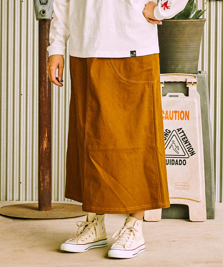 go slow caravan(ゴースローキャラバン) | ストレッチキャンバス脇ポケスカート (WOMENS)