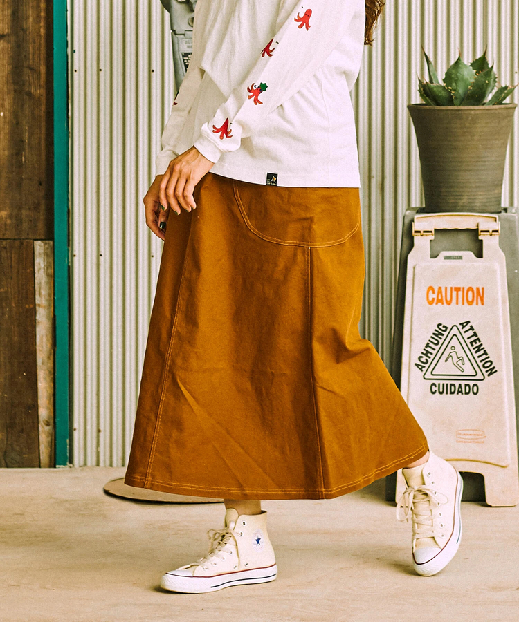 go slow caravan(ゴースローキャラバン) | ストレッチキャンバス脇ポケスカート (WOMENS)