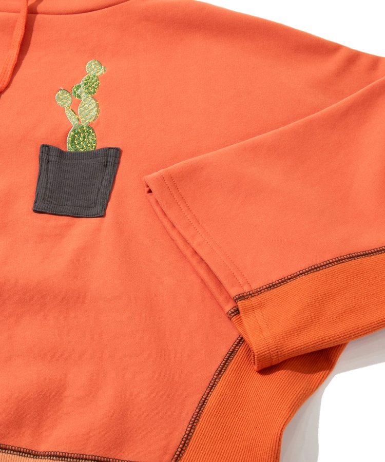go slow caravan(ゴースローキャラバン) |裏起毛ハイネックドルマンプルオーバー多肉植物 (WOMENS)