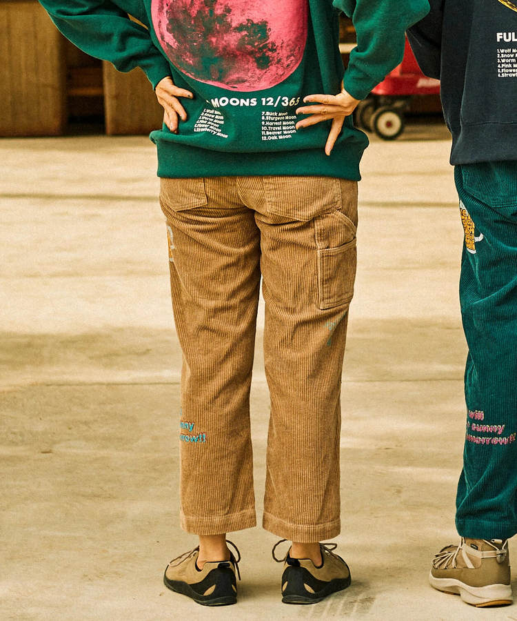 go slow caravan(ゴースローキャラバン) |コーデュロイパネルプリントペインターパンツ (MENS/WOMENS)