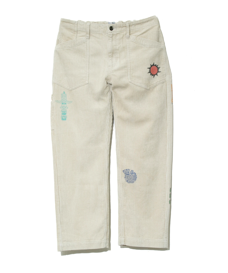 go slow caravan(ゴースローキャラバン) |コーデュロイパネルプリントペインターパンツ (MENS/WOMENS)