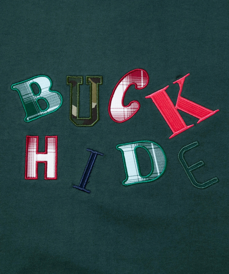 go slow caravan(ゴースローキャラバン) |【GSC別注】Buck HIDE/バックハイド パッチワーク ロゴ Tee (MENS)