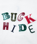 go slow caravan(ゴースローキャラバン) |【GSC別注】Buck HIDE/バックハイド パッチワーク ロゴ Tee (MENS)