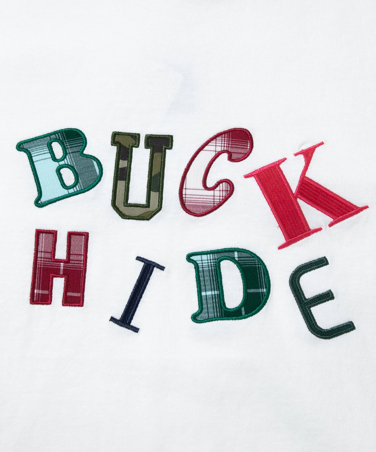go slow caravan(ゴースローキャラバン) |【GSC別注】Buck HIDE/バックハイド パッチワーク ロゴ Tee (MENS)