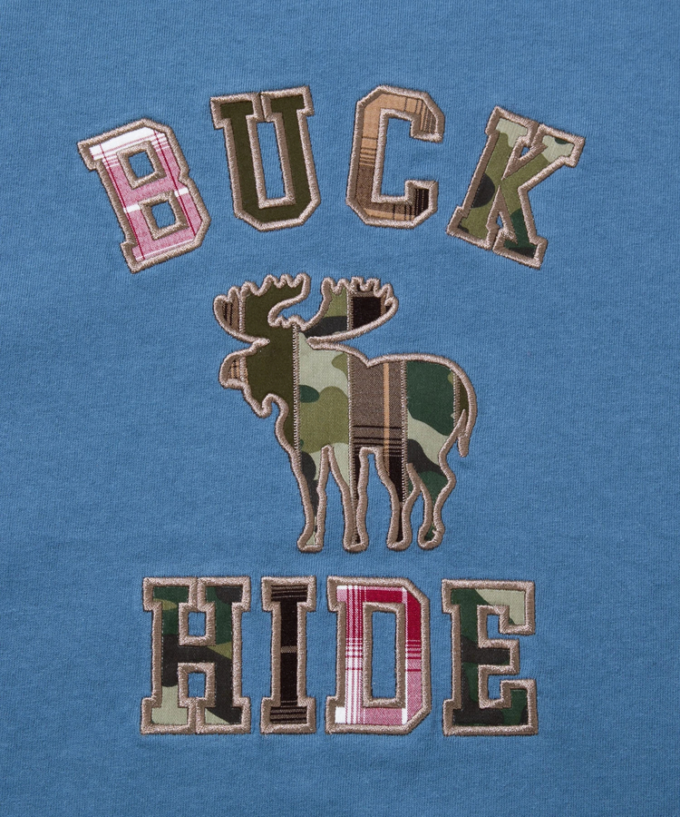 GSC別注】Buck HIDE/バックハイド パッチワーク 鹿ロゴ Tee (MENS