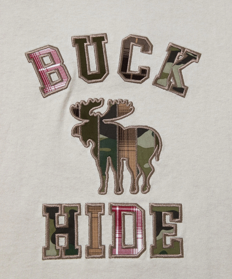 GSC別注】Buck HIDE/バックハイド パッチワーク 鹿ロゴ Tee (MENS