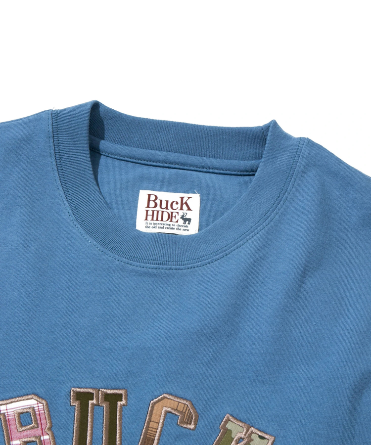 GSC別注】Buck HIDE/バックハイド パッチワーク 鹿ロゴ Tee (MENS