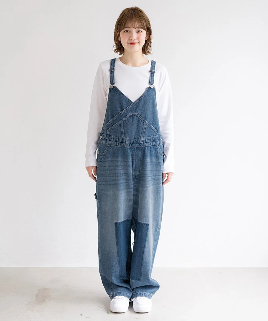 mililopiulu/ミリロピュール カシュクールデニムサロペット (WOMENS)｜ファッション通販 SANKO BAZAAR（サンコーバザール）