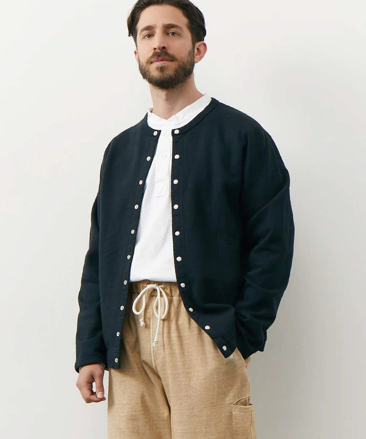 go slow caravan(ゴースローキャラバン) |GOOD ON/グッドオン CREW SWEAT CARDIGAN (MENS/WOMENS))