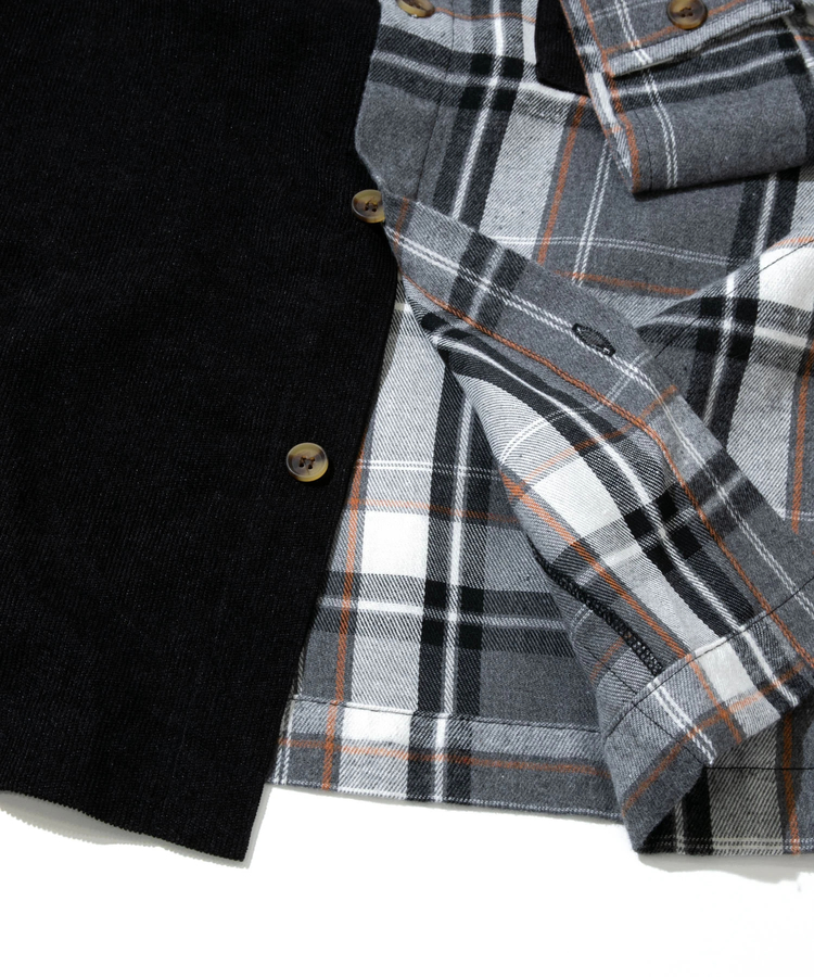 GSC別注】MOUNTAIN MANIA/マウンテンマニア CORDUROYxCHECKED SHIRTS