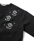 go slow caravan(ゴースローキャラバン) |NUEVO BLANCA/ヌエヴォブランカ モザイク刺繍Vネックプルオーバー (WOMENS)