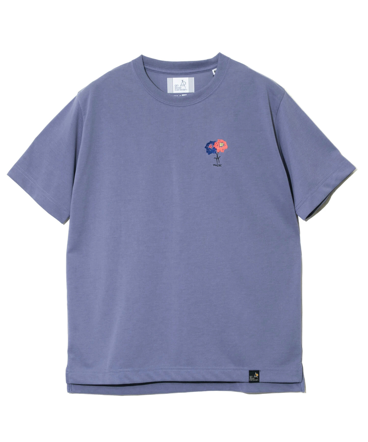 go slow caravan(ゴースローキャラバン) |Drymix FLOWER刺繍TEE (MENS/WOMENS)