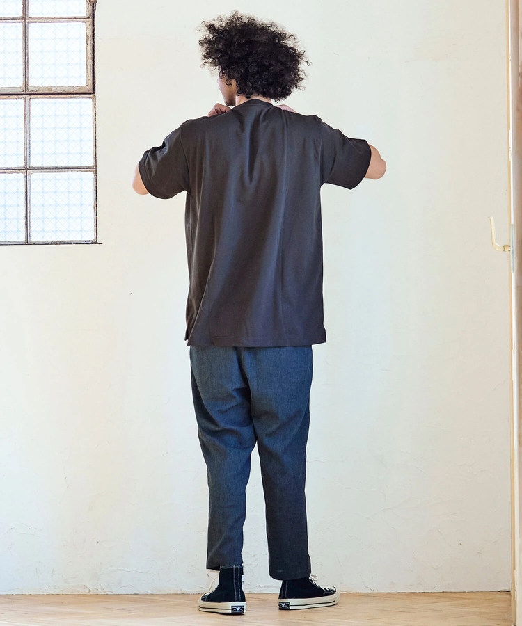 go slow caravan(ゴースローキャラバン) |Drymix FLOWER刺繍TEE (MENS/WOMENS)