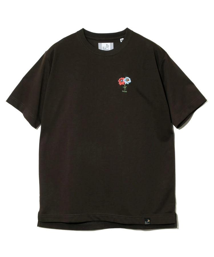 go slow caravan(ゴースローキャラバン) |Drymix FLOWER刺繍TEE (MENS/WOMENS)
