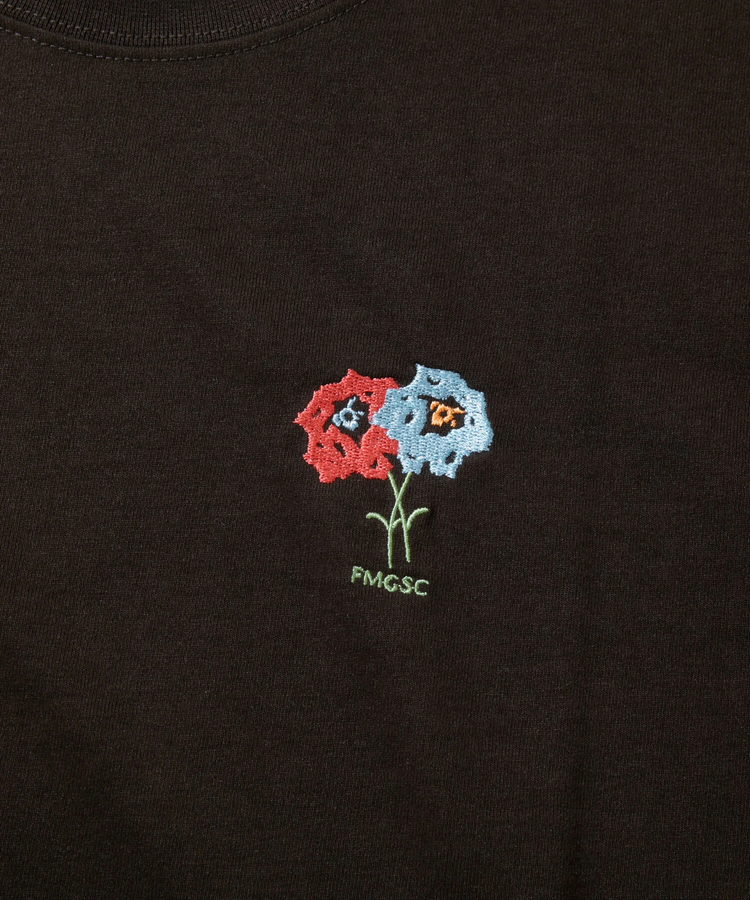 go slow caravan(ゴースローキャラバン) |Drymix FLOWER刺繍TEE (MENS/WOMENS)