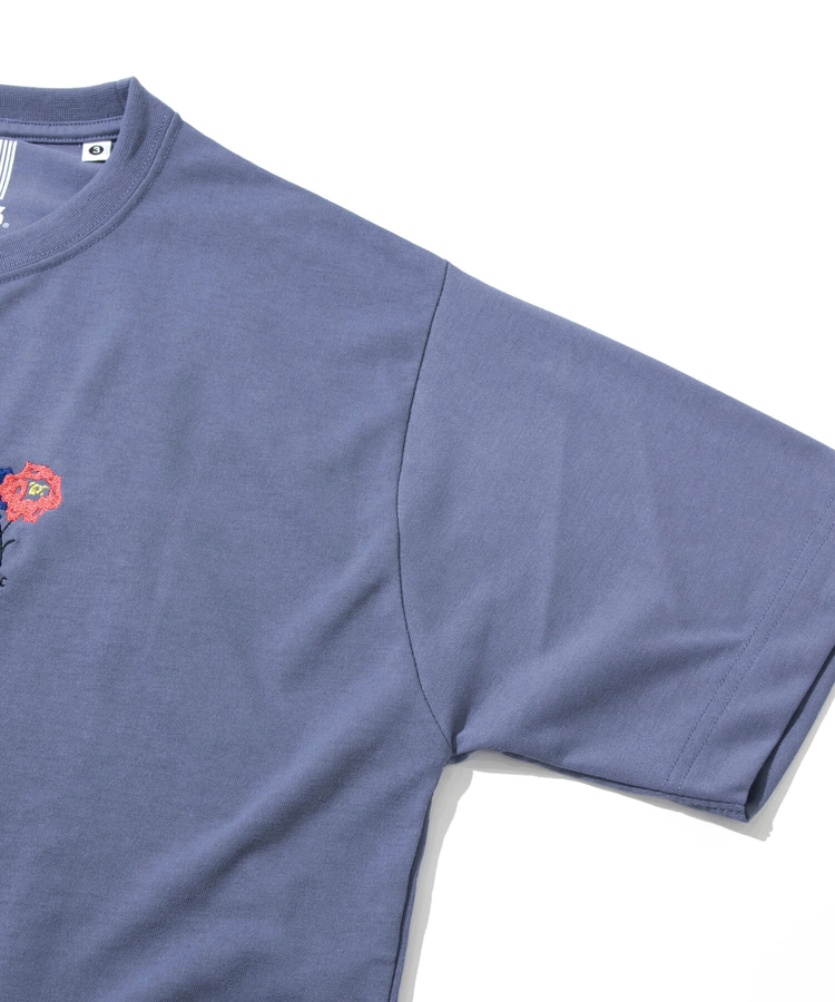 go slow caravan(ゴースローキャラバン) |Drymix FLOWER刺繍TEE (MENS/WOMENS)