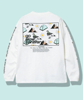 go slow caravan(ゴースローキャラバン) |USA/C スクエアLOGOバックプリント ロングスリーブTEE (MENS)