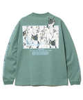 go slow caravan(ゴースローキャラバン) |USA/C スクエアLOGOバックプリント ロングスリーブTEE (MENS)