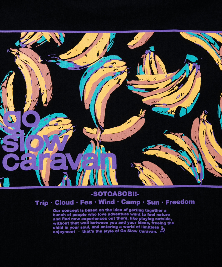 go slow caravan(ゴースローキャラバン) |USA/C スクエアLOGOバックプリント ロングスリーブTEE (MENS)