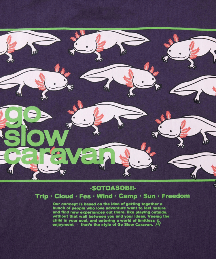 go slow caravan(ゴースローキャラバン) |USA/C スクエアLOGOバックプリント ロングスリーブTEE (MENS)